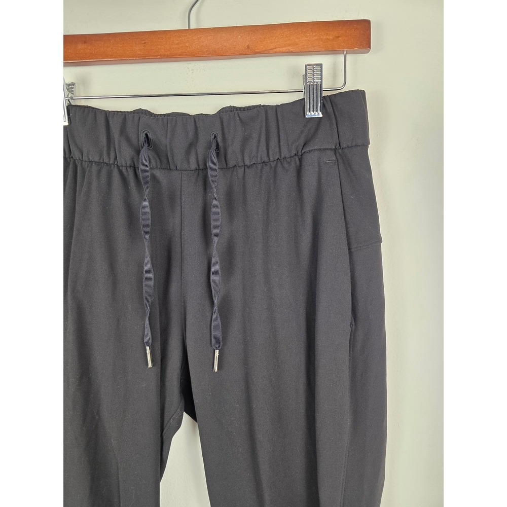 Lululemon On The Fly Black High Rise Drawstring Lounge Pants Size 6 - Picture 4 of 6